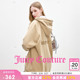 Juicy Couture橘滋外套女加绒亮片刺绣连帽拉链休闲中长卫衣上衣