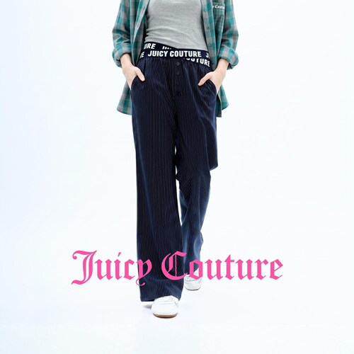 JuicyCouture橘滋条纹休闲裤