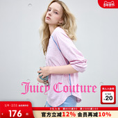 Juicy Couture橘滋T恤女户外风运动粉色长袖 上衣
