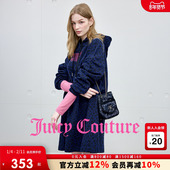 Juicy Couture橘滋连衣裙女豹纹休闲连帽卫衣裙子