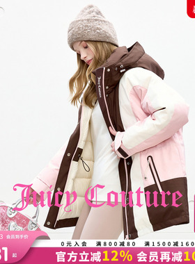 【90白鸭绒】Juicy Couture橘滋羽绒服女25冬新款收腰派克服外套