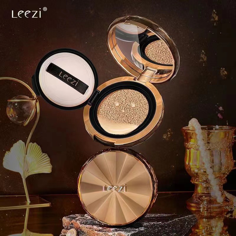 Leezi莉兹焕颜养肤气垫霜遮瑕保湿提亮肤色持久防水防汗不易脱妆