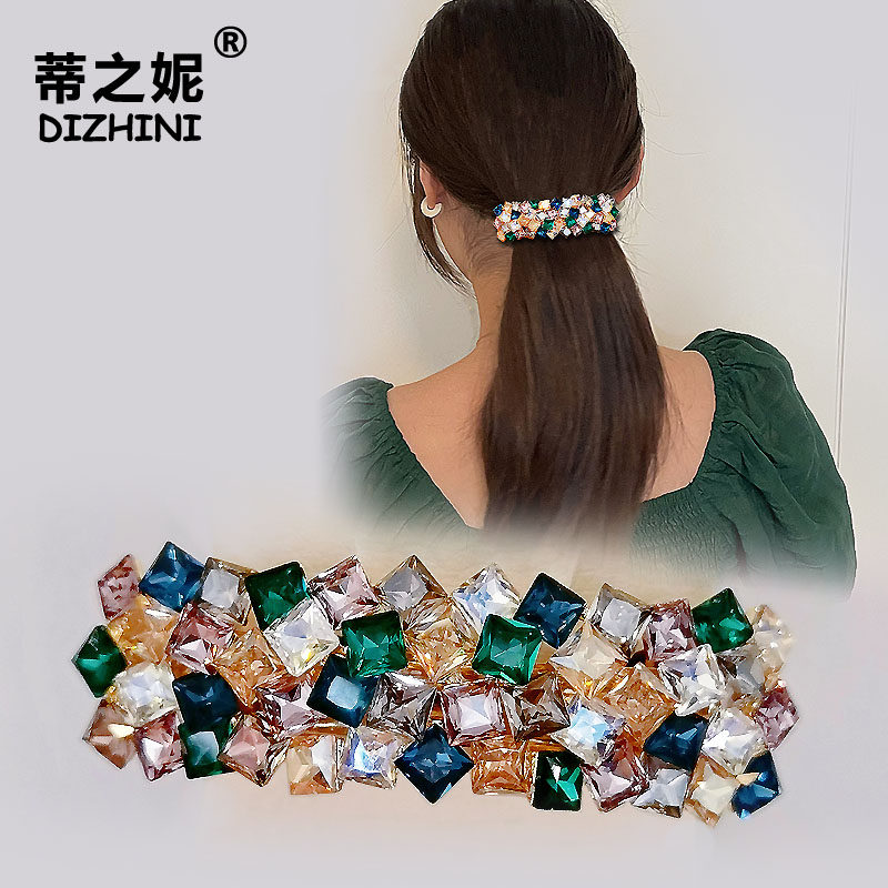 横夹蒂之妮水晶闪亮发饰图片