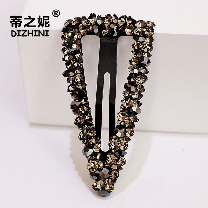 韩版网红水钻三角形发夹