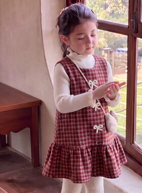 女童连衣裙套装冬装加厚女宝宝裙