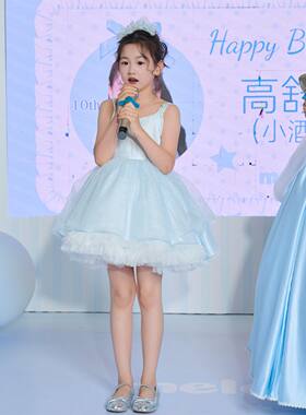 小酒窝同款女童十岁生日礼服儿童蓬蓬裙子小女孩绝美演出公主裙夏