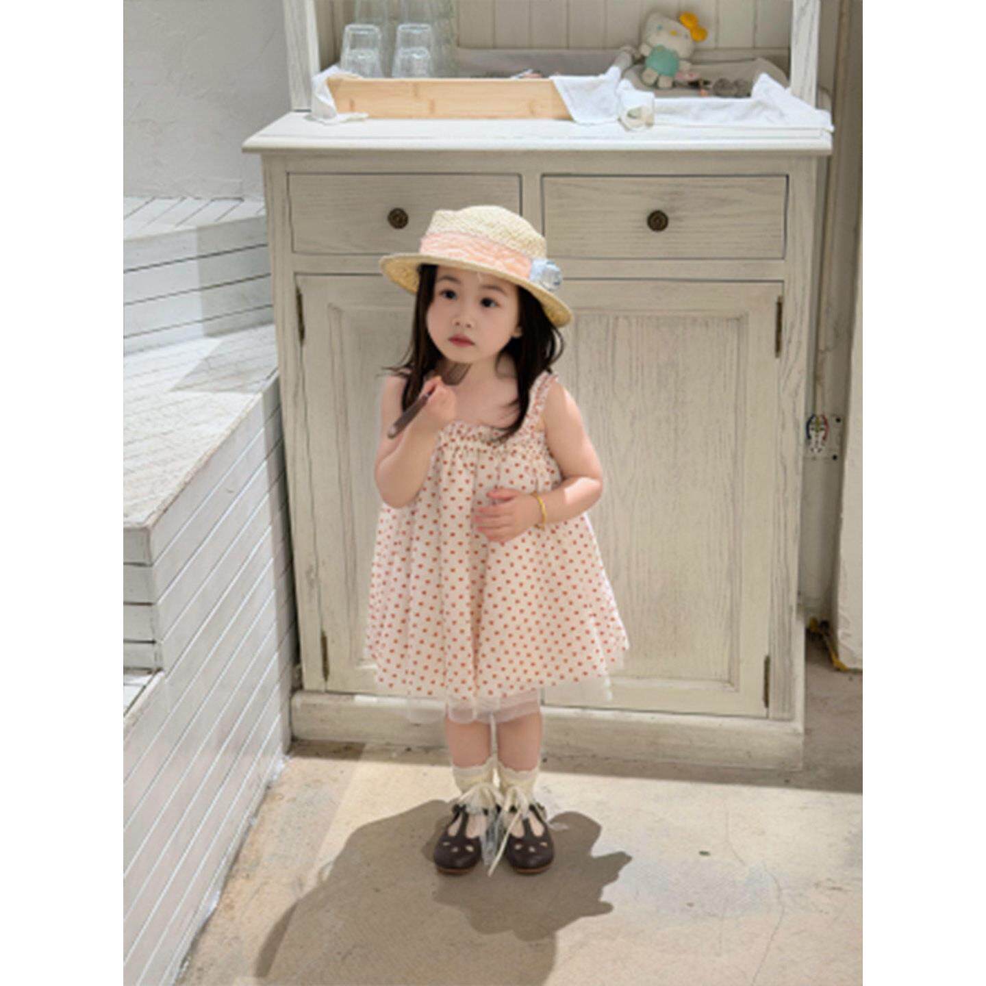女童生日礼服裙子儿童日常可穿连衣裙休闲吊带裙小女孩绝美公主裙