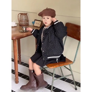 女童羽绒服爆款2025新款儿童加厚保暖白鹅绒棒球服学院风时髦外套