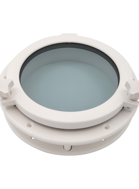 船用26cm白色舷窗 侧窗 游艇圆形天窗4mm钢化玻璃ABS材质抗紫外线