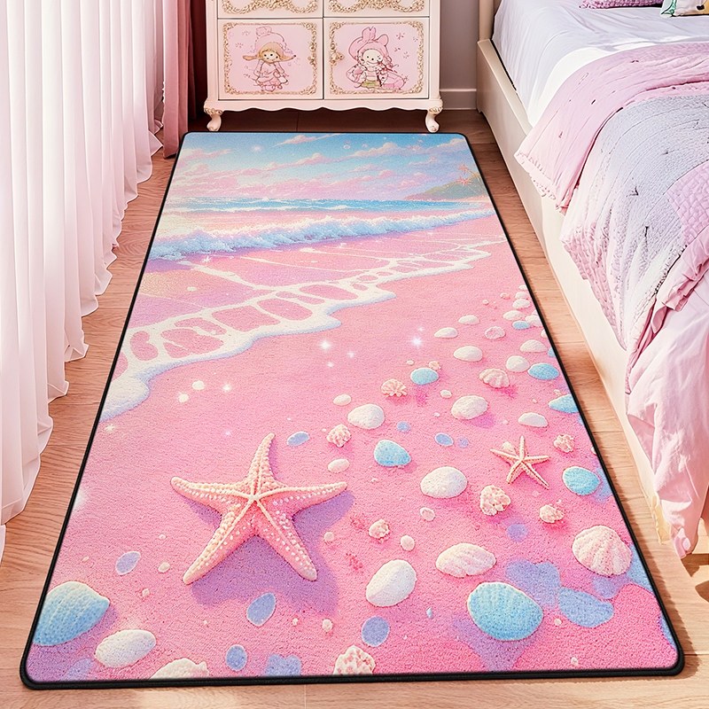 卧室床边用地毯女孩主卧专用长条男生房间2026年新款儿童粉色地垫,居家布艺,地毯,淘宝优惠券,粉丝福利购,淘宝优惠卷