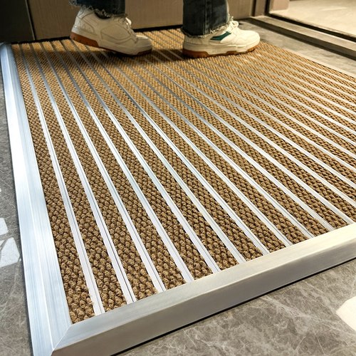 黄色铝合金入户门防尘地垫