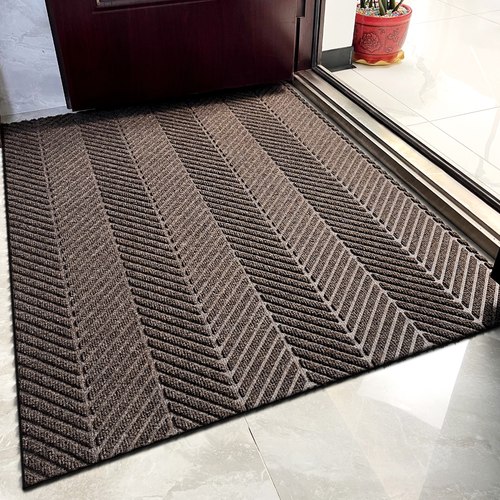 咖啡色入户门加厚地垫门口地毯
