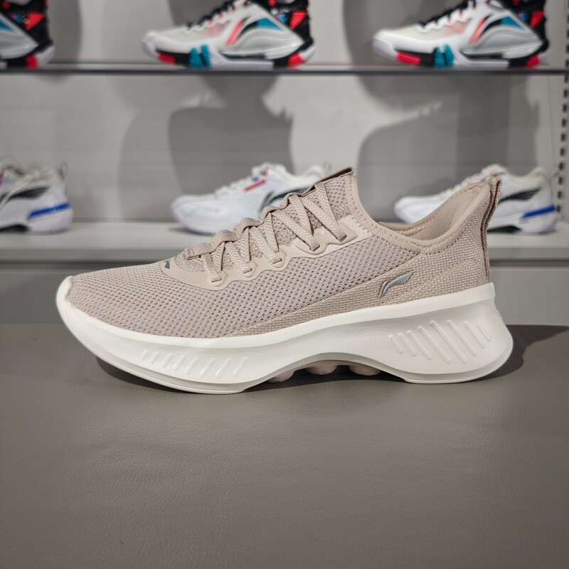 李宁跑步鞋女子2024秋季新款减震舒适网面透气潮流休闲鞋AGLU320