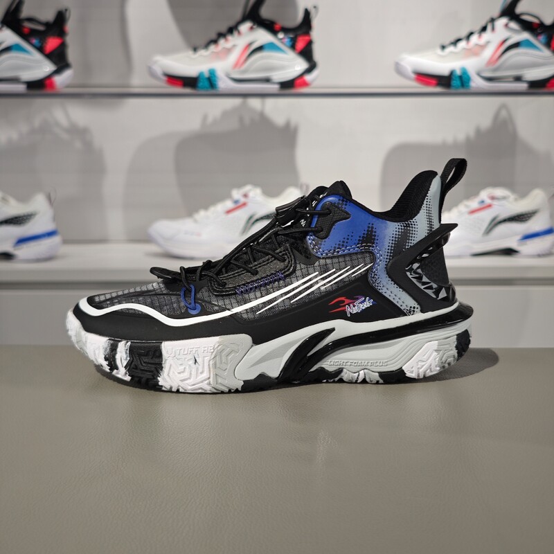 李宁篮球鞋男大童2024秋季怒放反光回弹支撑稳定运动鞋YKBU068