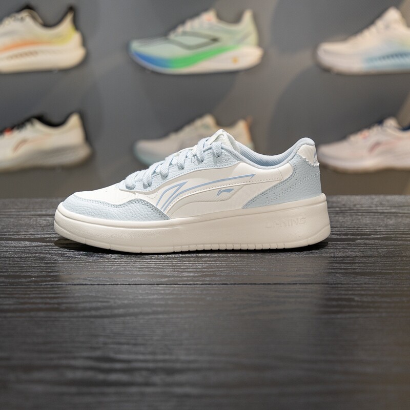 李宁穗岁休闲鞋女小白鞋2026新款春季厚底增高运动鞋板鞋AGCW086