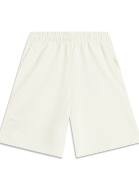 李宁运动裤女夏运动生活系列时尚透气简约宽松休闲短卫裤AKSU598