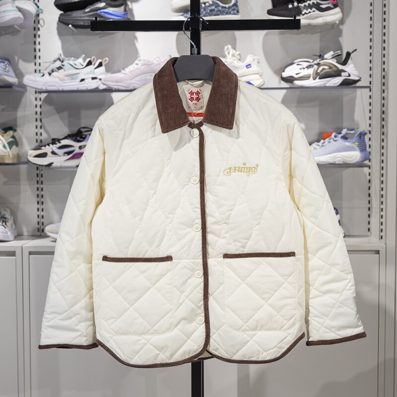 李宁日进斗金棉服女士2025春季新款运动潮流系列夹克外套AJMV022