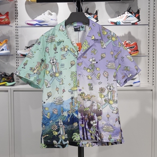 李宁肖战同款T恤Steven Harrington联名男女情侣短袖衬衫ASHR139