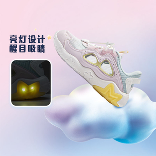 YKAU018 透气防滑小童运动鞋 李宁休闲鞋 男女童夏运动生活系列时尚