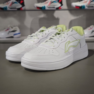 李宁板鞋女鞋2023夏季新款浮舟防滑透气小白鞋经典休闲鞋AGCT526