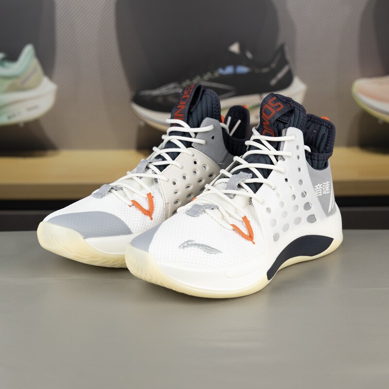 李宁音速7篮球鞋男子中帮减震耐磨支撑篮球专业比赛鞋ABAS121