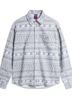 李宁男子2024春季新款男子开衫休闲运动衬衣外套 ASHU001