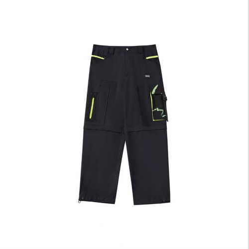 李宁LNG未来玩家系列立体感拼接印花束脚宽松休闲长裤男FHBA003