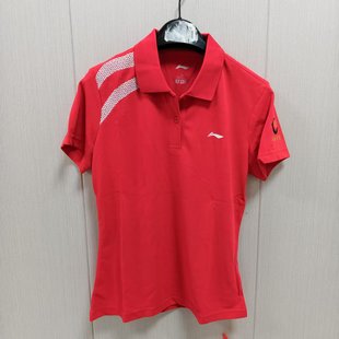 休闲翻领POLO衫 女子夏季 购买前看详情B品 ATSK188 李宁短袖