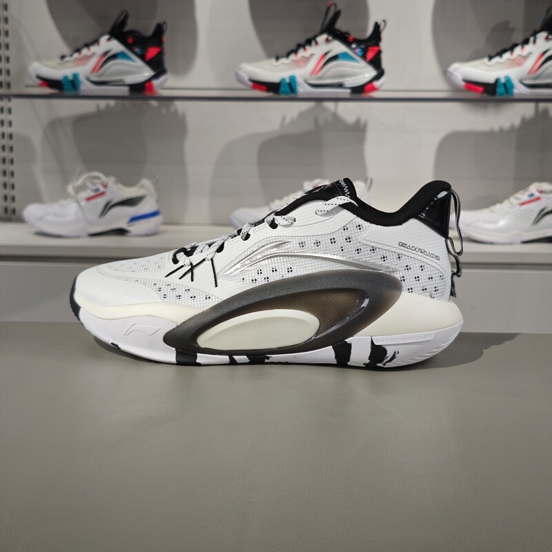 李宁篮球鞋2023秋季男子耐磨减震中帮实战篮球场地鞋ABPS047