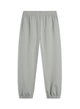 李宁运动潮流系列男子户外穿搭长裤休闲束脚冰感舒适卫裤AKLU577