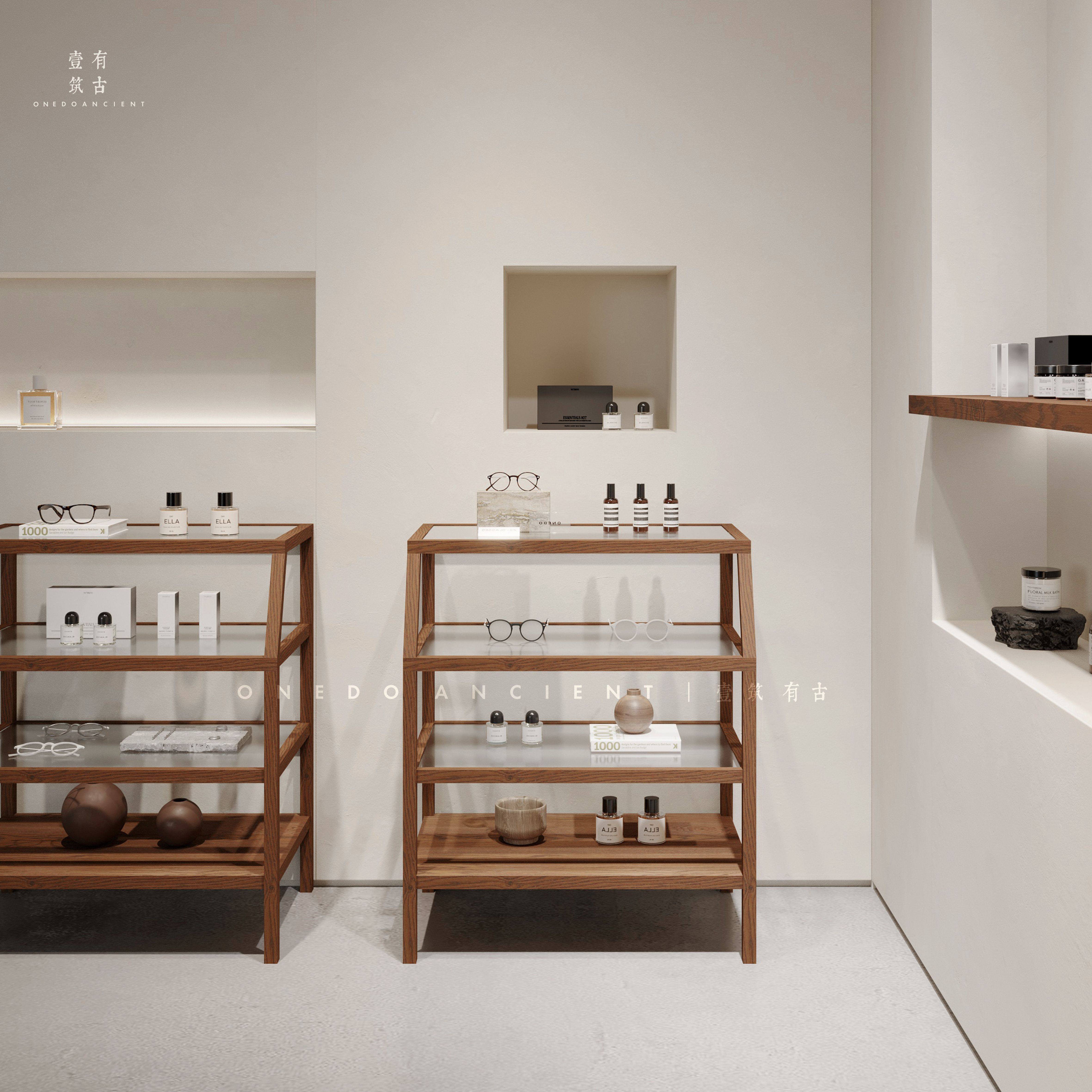 简约时尚精品架展示架靠墙货品架样板架置物架服装包包鞋子陈列架