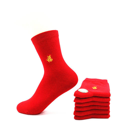 丰华女士秋冬高筒本命年鸿运棉袜