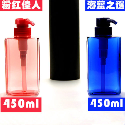 洗发水瓶子450ml按压方形瓶大容量分装瓶 挤压乳液器沐浴露瓶定制