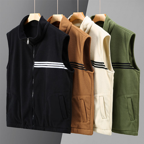 400斤宽松休闲秋冬款立领马甲