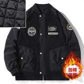 300斤新款 飞行夹克男棉服加肥加大棒球服加棉外套 大码 春秋季 男士