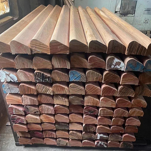 户外菠萝格防腐木扶手室外楼梯栏杆异形护栏公园河道栈道柳桉木条