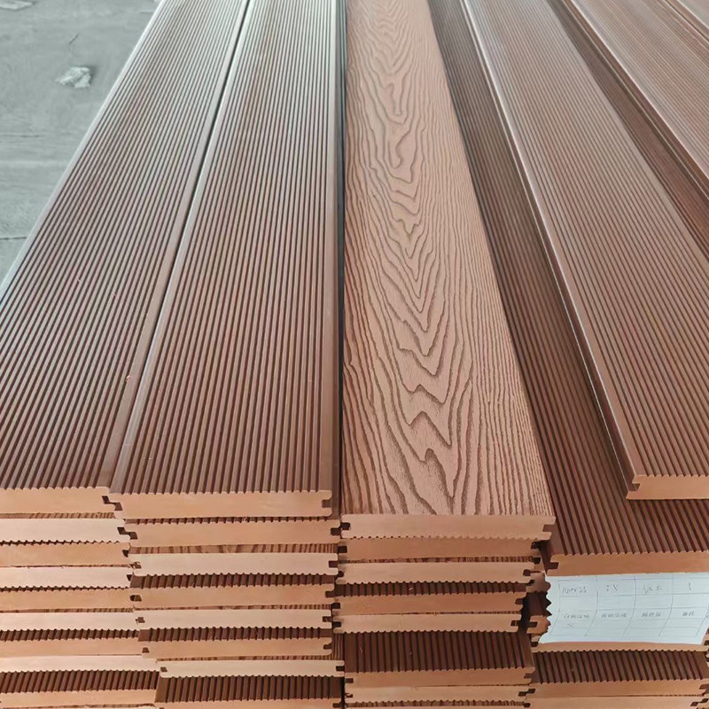 户外塑木地板露台阳台庭院防腐木板室外花园二代共挤木塑地板围栏