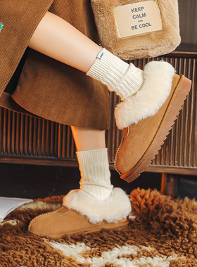 2025年冬季新款塔茨特短筒雪地靴女短靴加绒加厚保暖防滑面包鞋子