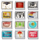 学生毕业图案意大利模块手链DIY不锈钢弹力拼接表带闺蜜情侣礼物