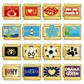 金色diy模块手链不锈钢自由弹力拼接意大利手链表带情侣闺蜜礼物