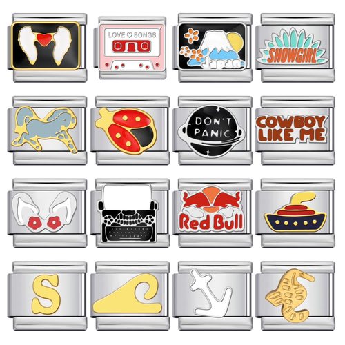 不锈钢DIY意大利模块手链弹力拼接表带情侣闺蜜礼物Italian Charm