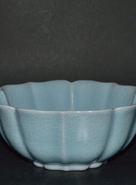 柏采 官方热卖促销爆款茶器 艺术品摆件云顶水洗瓷器天青釉SR107D