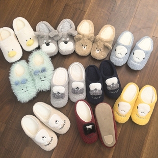 外贸出口日本日式室内居家拖鞋静音不伤地板拖鞋女士轻便卡通拖鞋