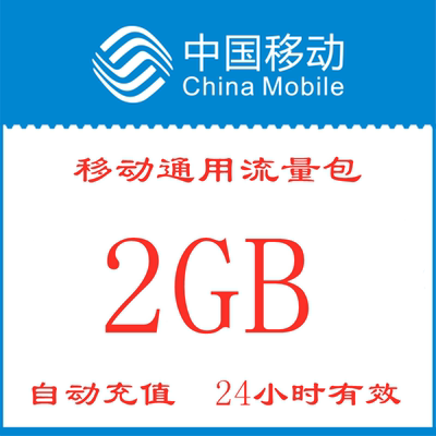 广西移动流量充值2GB 日包全国流量 zx 24小时有效