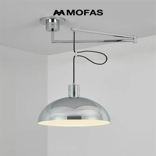 MOFAS北欧后现代简约复古创意餐厅餐桌民宿书房吧台可移位小吊灯