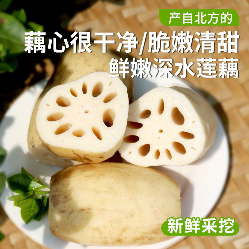 密农人家新鲜莲藕口感脆嫩农家藕