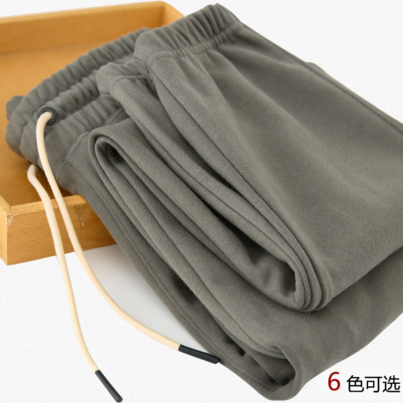 重磅470G加厚秋冬束脚卫裤男士休闲裤加绒运动裤男日系复古棉长裤,男装,卫裤,淘宝优惠券,粉丝福利购,淘宝优惠卷