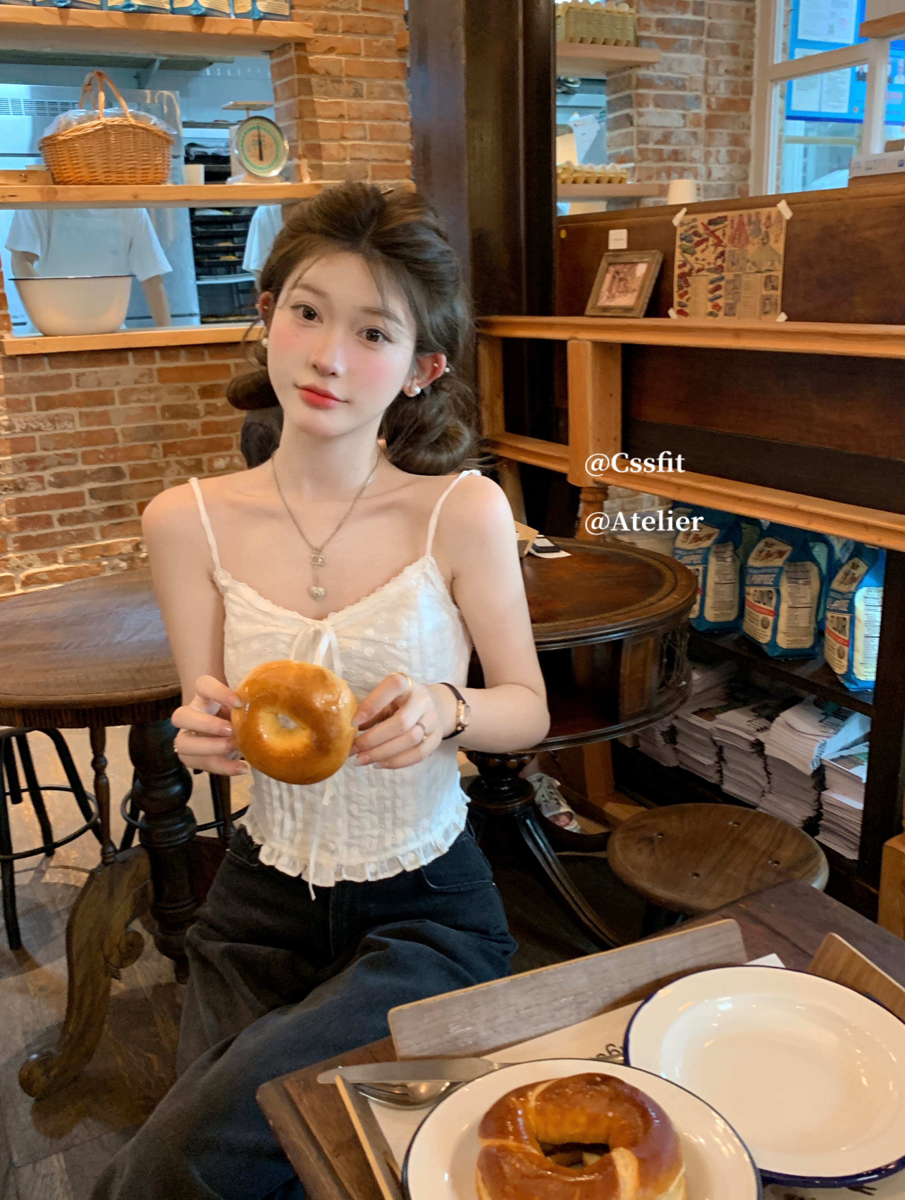 迟伞伞 25/ss 万搭款 白色上衣拼接系带蕾丝鱼骨内搭吊带背心女,女装/女士精品,背心吊带,淘宝优惠券,粉丝福利购,淘宝优惠卷