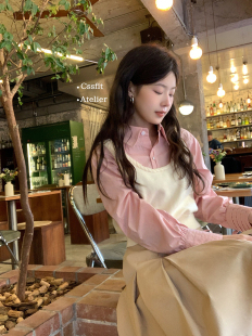 杂志感麻花纽结针织背心叠穿短款 迟伞伞 白开水女孩 上衣女