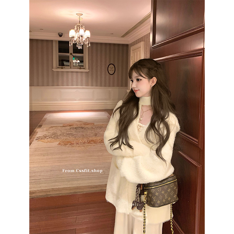 迟伞伞围巾绒感大开衫